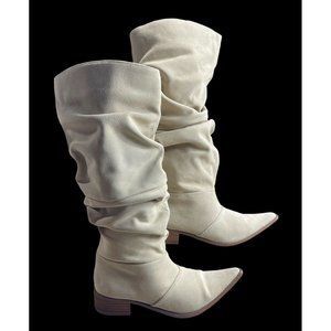 New Women's Chinese Laundry Winner Slough Style Point Toe Beige Boots Size 8 M